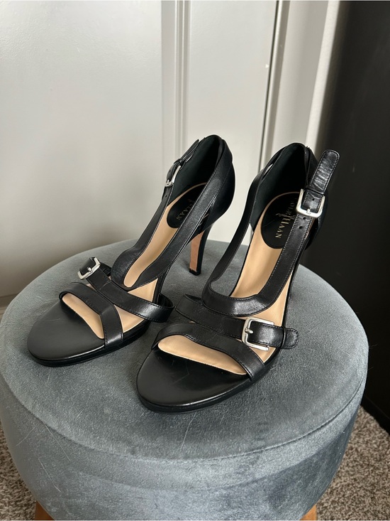 Cole Haan Shoes - Cole Haan Black Leather Buckle Strap High Heels
